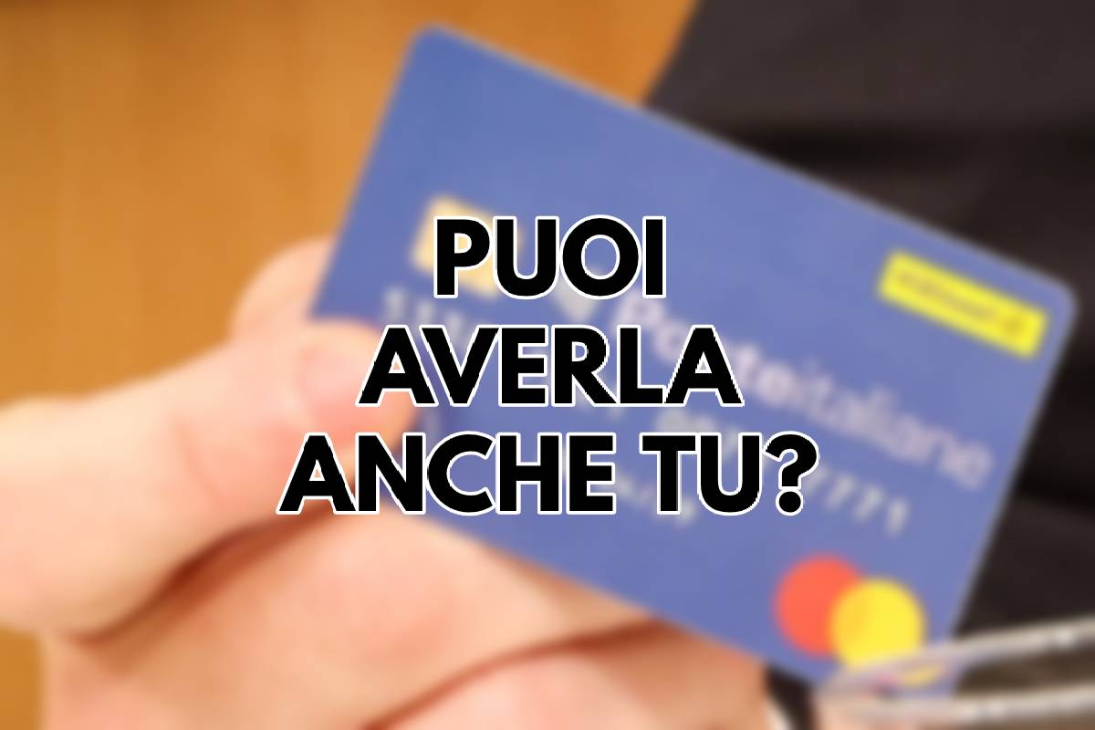 A chi spetta la Carta Dedicata a Te?