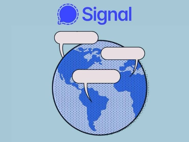 Un'icona dell'app di messaggistica istantanea Signal