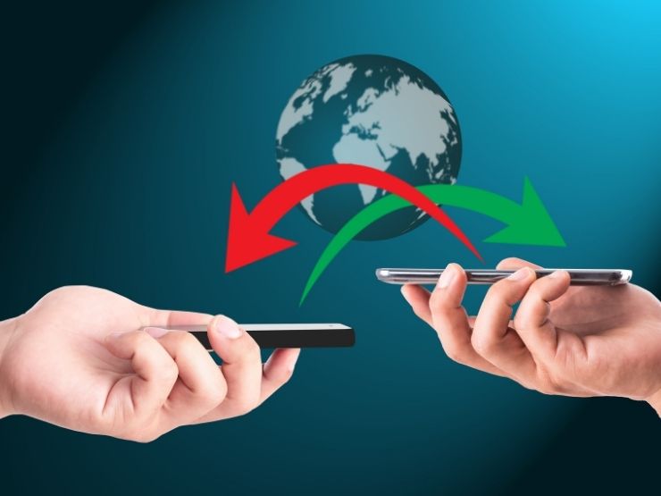 Bonifico tramite app della banca sullo smartphone