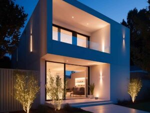 Casa con illuminazione intelligente