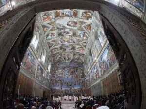 Foto generica degli affreschi nella Cappella Sistina