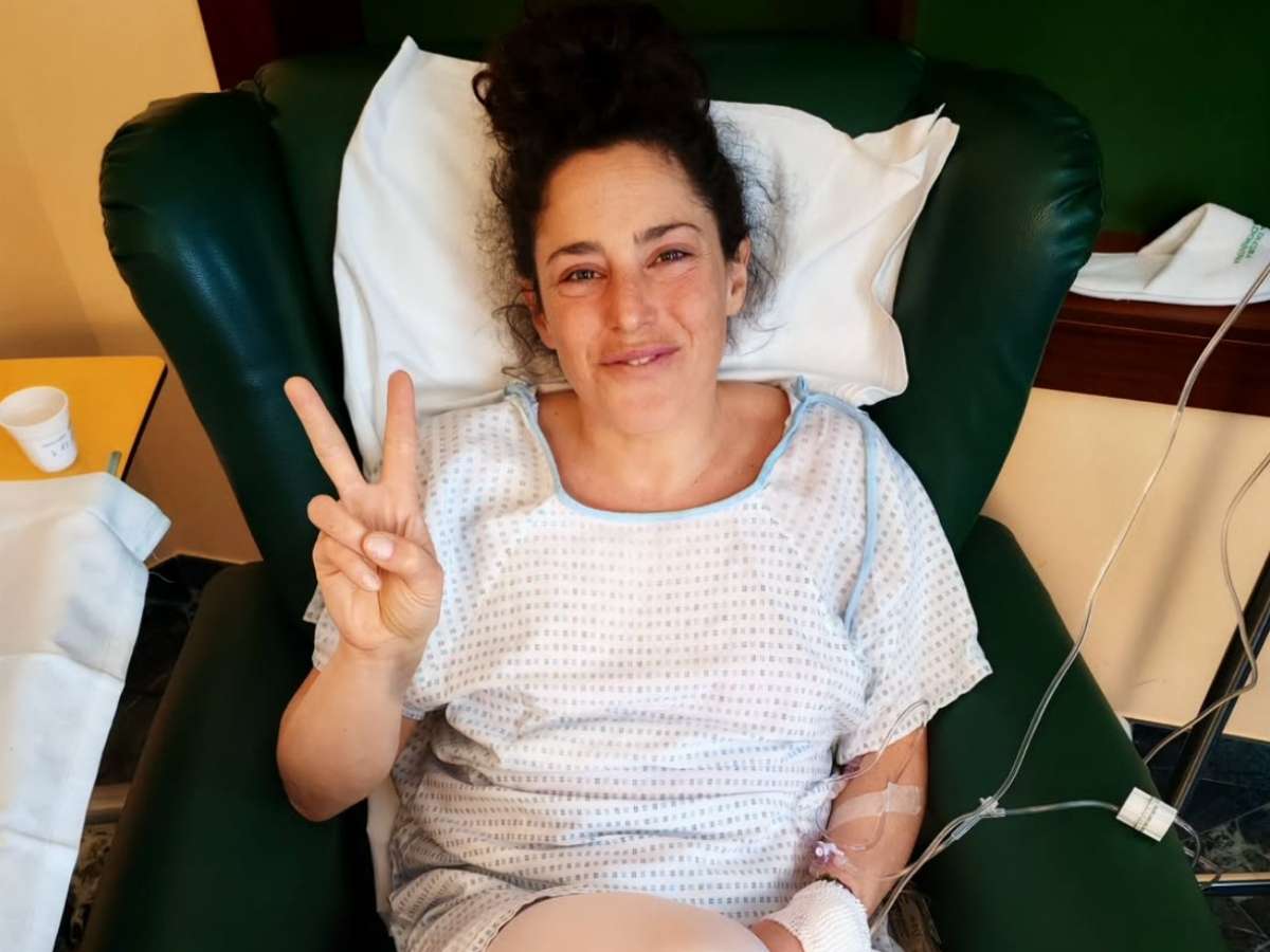 Foto social di Federica Brignone dopo l'operazione