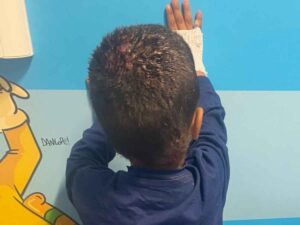 Bambino palestinese a Napoli