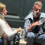 Anastasia Trofimova, la piccola Andromeda e Francis Kaufmann durante un controllo di polizia