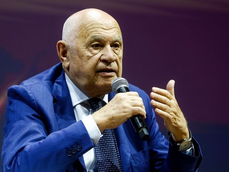 Il ministro della Giustizia Carlo Nordio durante un intervento pubblico