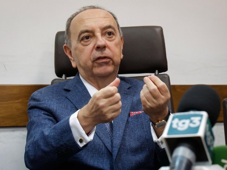 Il procuratore di Roma Francesco Lo Voi in conferenza stampa dopo l'arresto di Rexal Ford