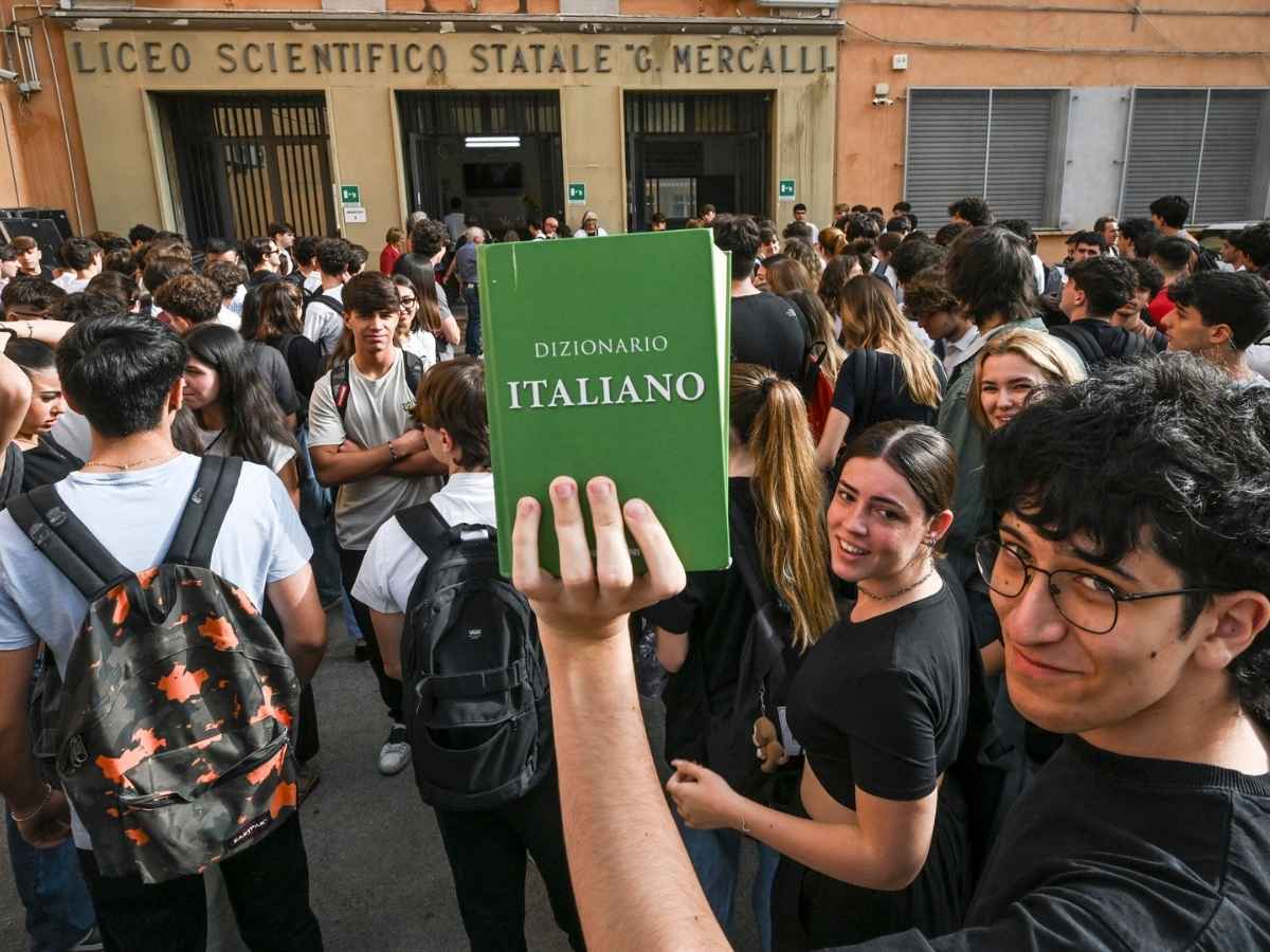Gli studenti pronti per l'esame di maturità