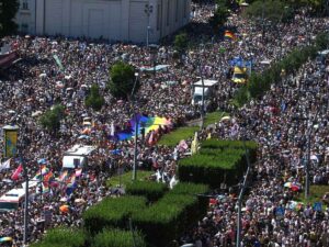 Il Budapest Pride, una foto dall'alto