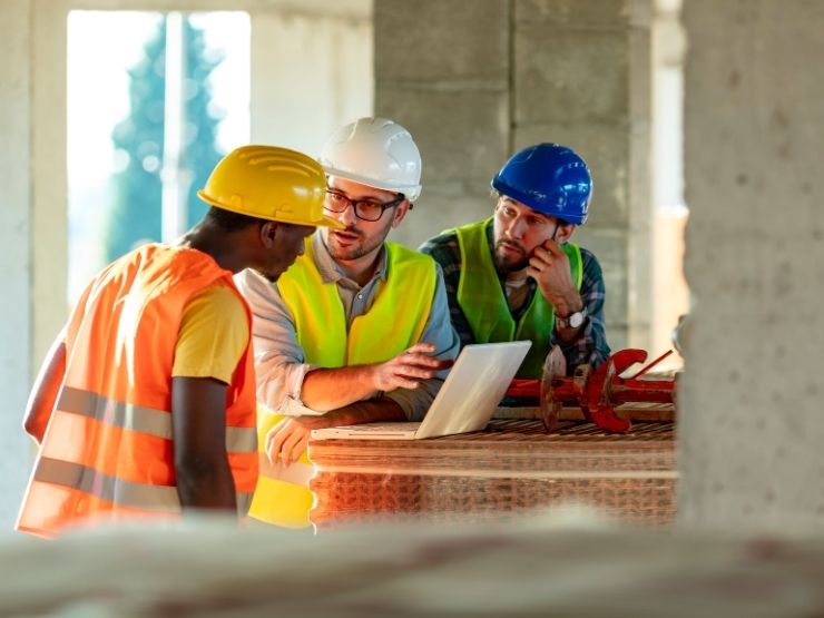 Operai al lavoro in cantiere