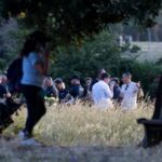 Rilievi a Vlla Pamphili dove sono state trovate la donna e la bambina di 9 mesi morte