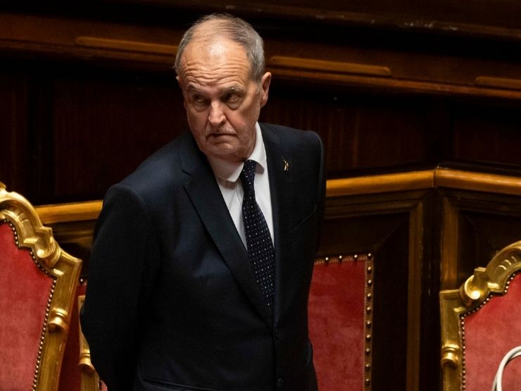 Il ministro Roberto Calderoli in Parlamento