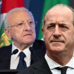 Vincenzo De Luca, presidente della Campania, e Luca Zaia, presidente del Veneto, in una combo