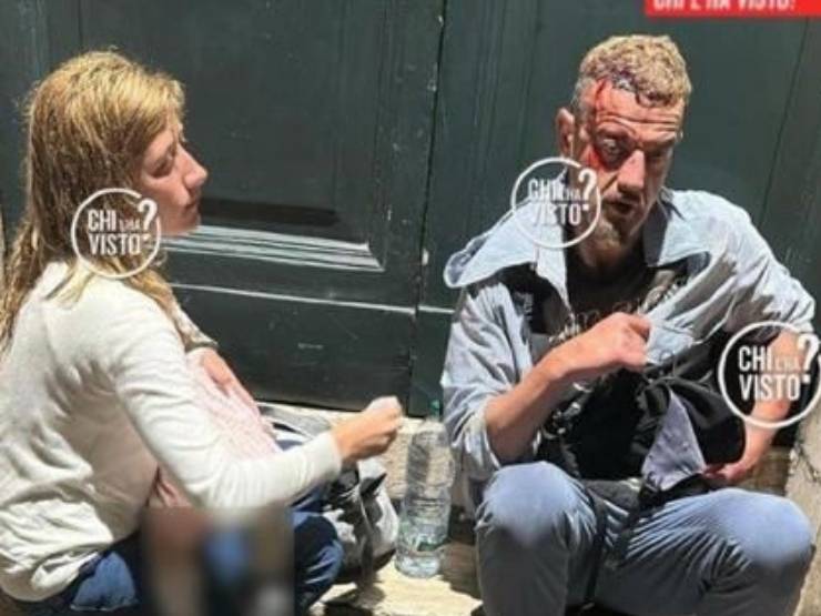 Anastasia Trofimova e Francis Kaufmann durante un intervento della polizia