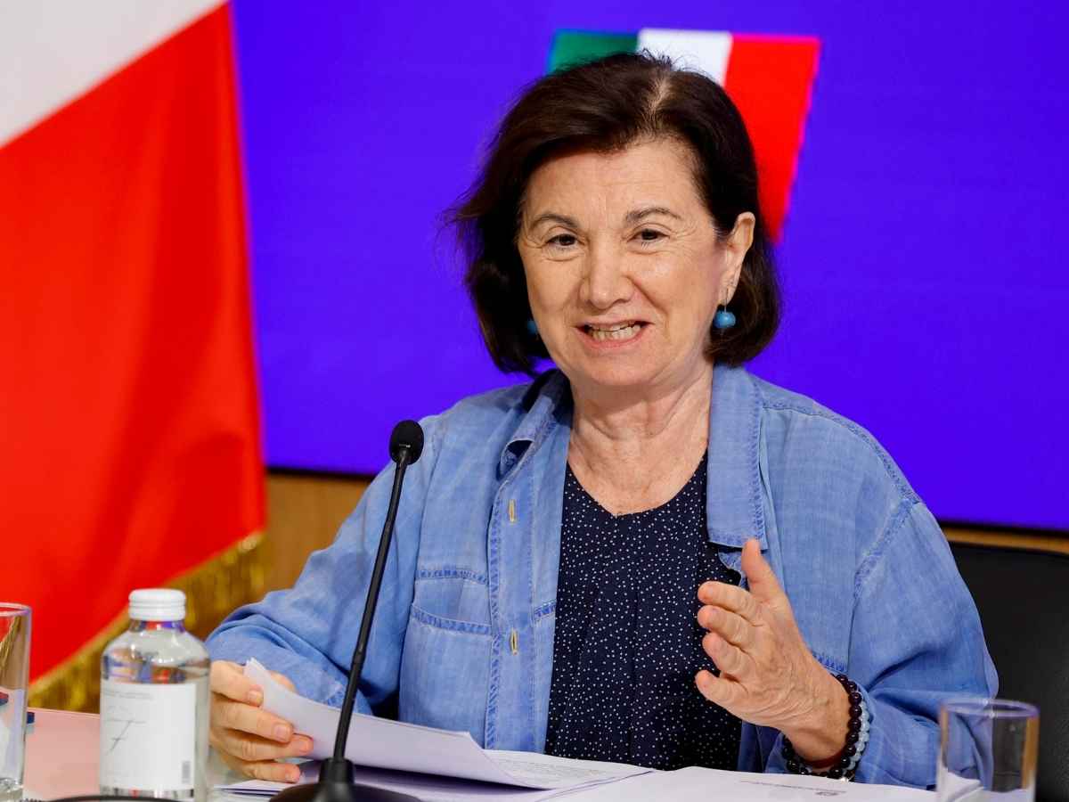 La ministra per la famiglia e le pari opportunità Eugenia Roccella