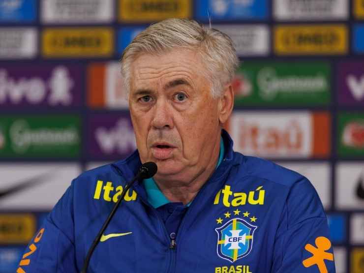 L'allenatore italiano di calcio Carlo Ancelotti alla guida del Brasile
