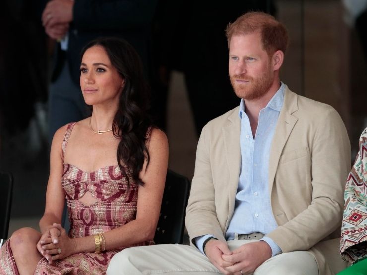Meghan ed Harry durante un viaggio istituzionale