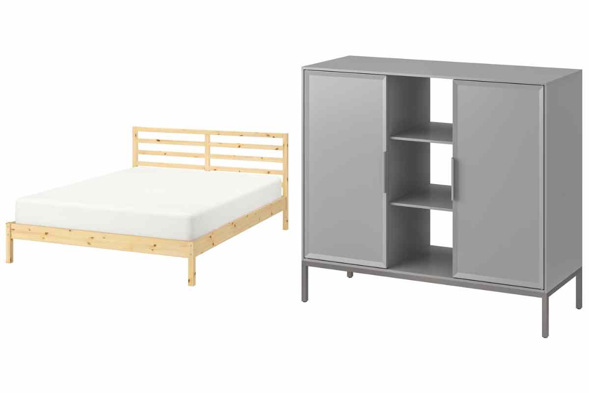 Struttura letto e mobile buffet in offerta da Ikea