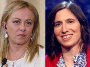 La premier Giorgia Meloni e la segretaria Dem Elly Schlein