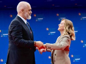 Giorgia Meloni e Edi Rama