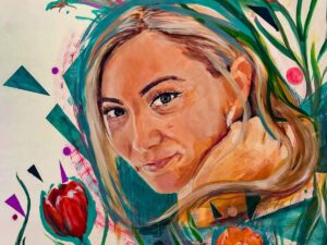 Un murales dedicato a Giulia Tramontano nel centro antiviolenza di Sant'Antimo