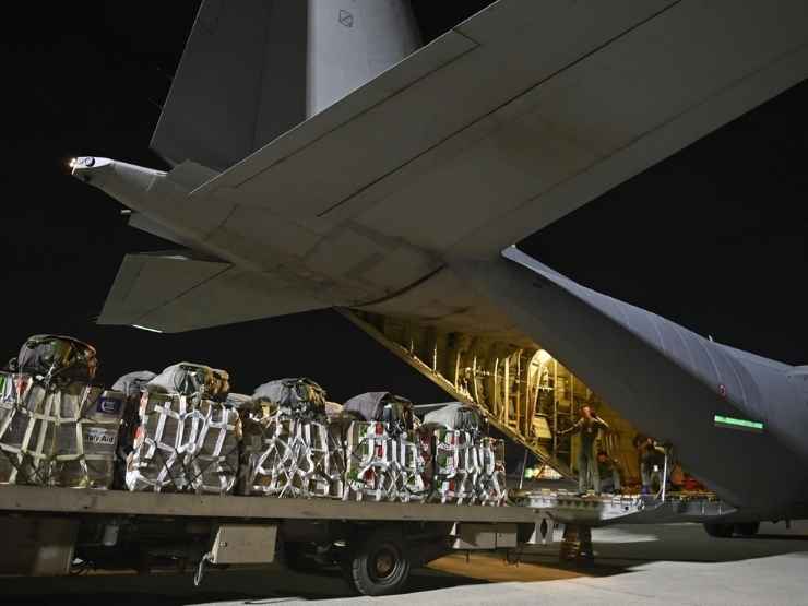 Gli aiuti umanitari italiani destinati alla popolazione di Gaza
