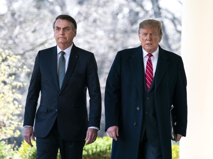 Jair Bolsonaro quando era presidente e Donald Trump