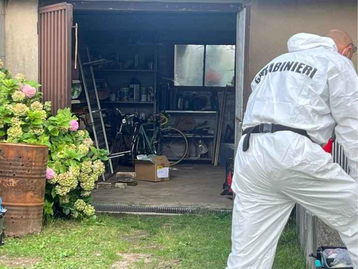L'autorimessa in cui si trovava il corpo di Alessandro Venier
