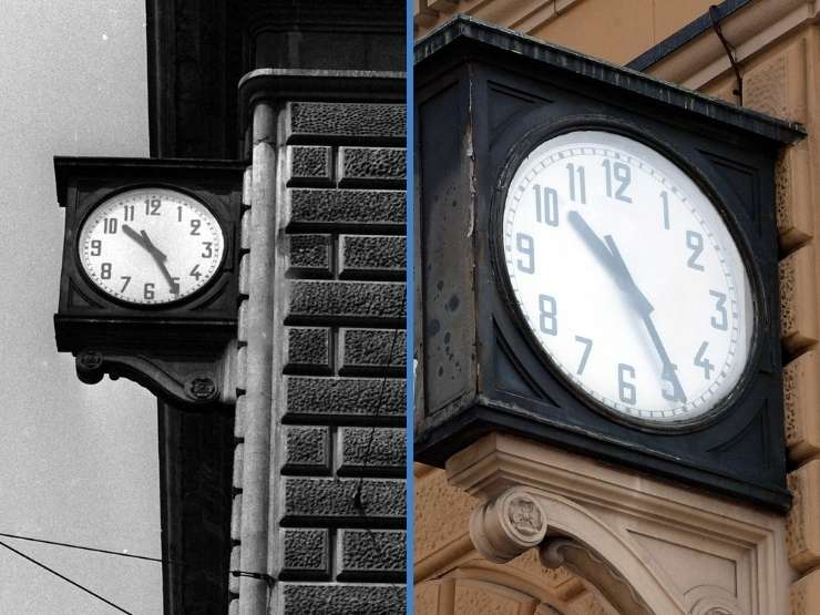 L'orologio della stazione di Bologna segna ancora l'ora della Strage del 2 agosto 1980: ore 10.25