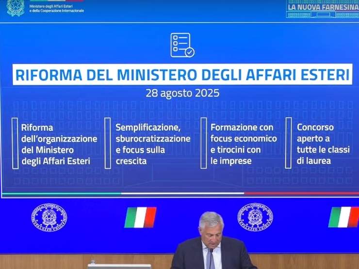 Tajani presenta la riforma della Farnesina