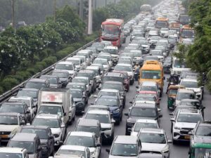 Traffico intenso in autostrada