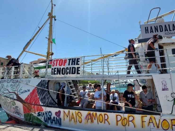 Una barca della Freedom Flotilla
