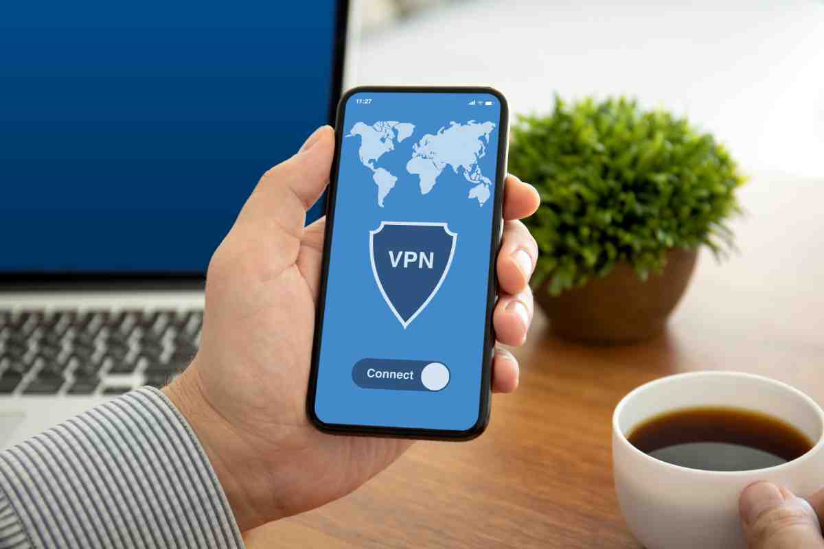 smartphone con app vpn