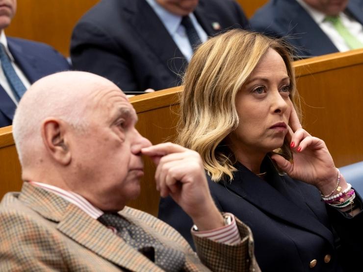 Carlo Nordio, Giorgia Meloni a un evento