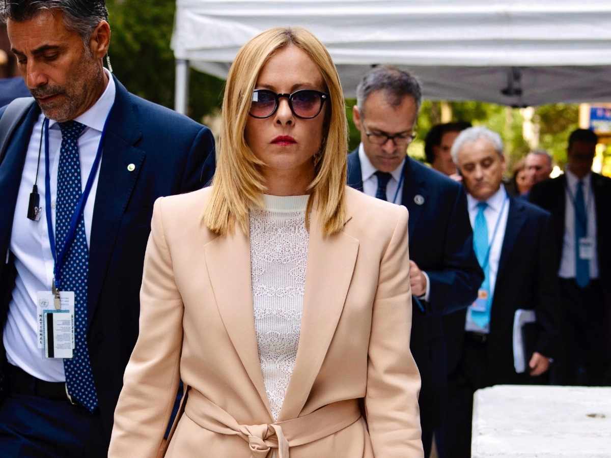 Giorgia Meloni prima del discorso all'Onu