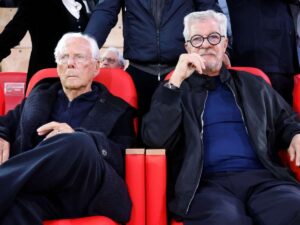 Giorgio Armani, Leo Dell'Orco in un evento pubblico