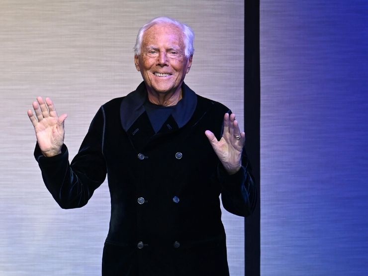 Lo stilista Giorgio Armani