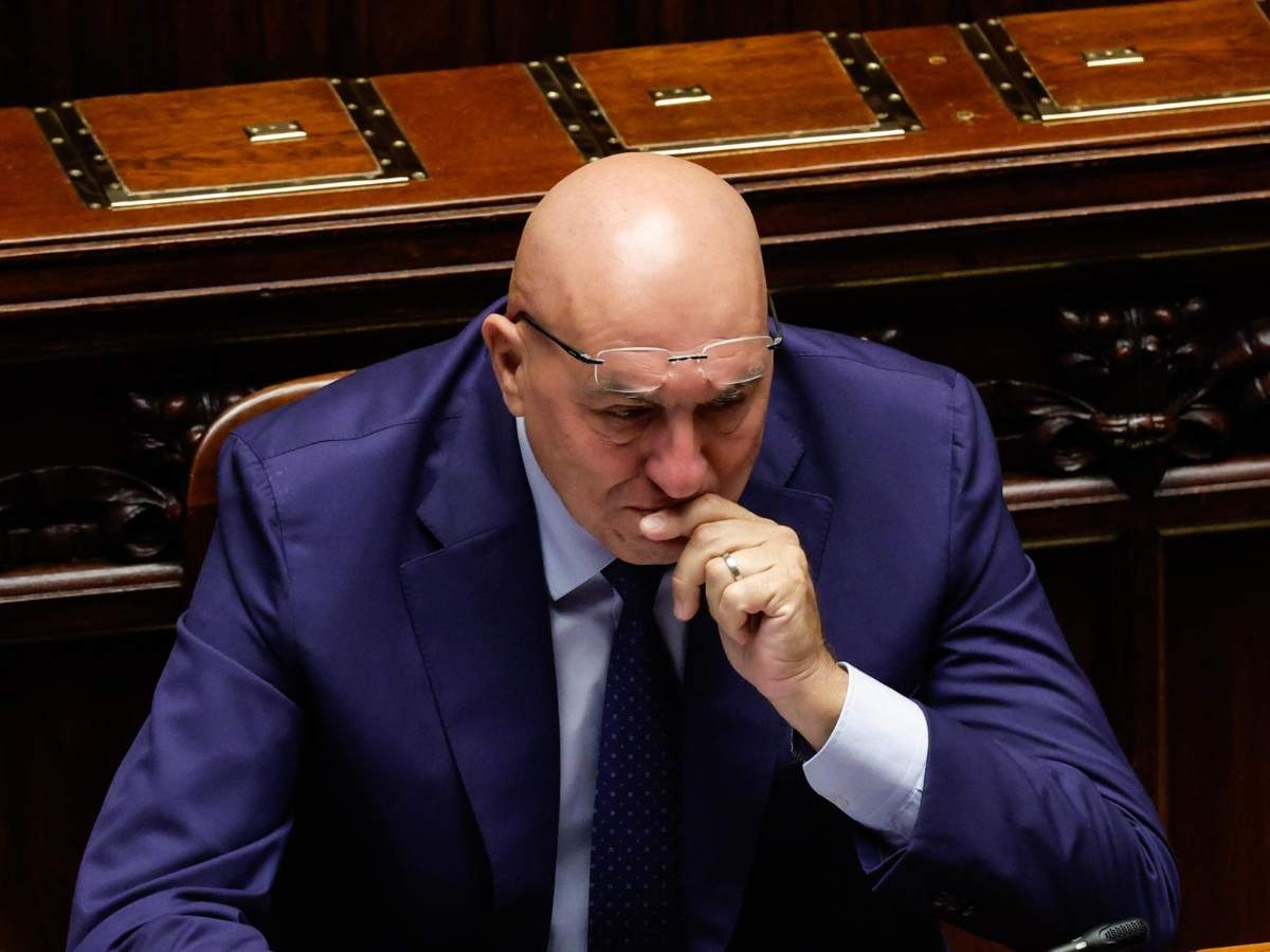 Ministro della Difesa Guido Crosetto durante un'informativa alla Camera sulla Global Sumud Flotilla
