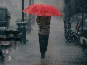 Persona sotto la pioggia