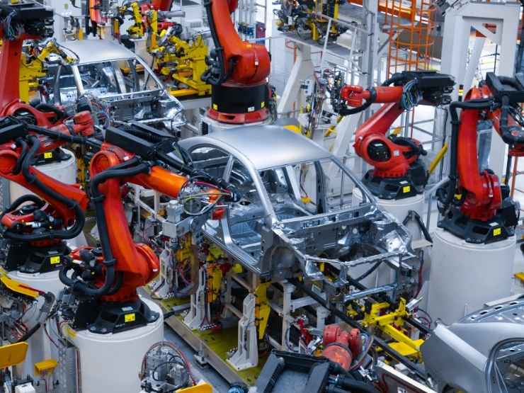 Una fabbrica di automobili