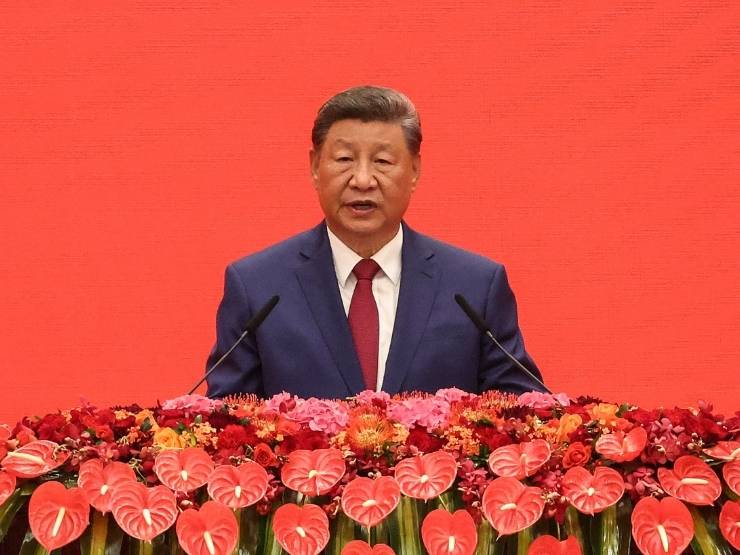 Il presidente cinese Xi Jinping alla parata militare