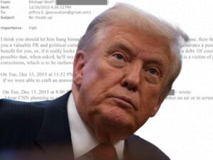 Donald Trump, sullo sfondo le mail trapelate