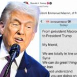 Donald Trump e il messaggio di Emmanuel Macron