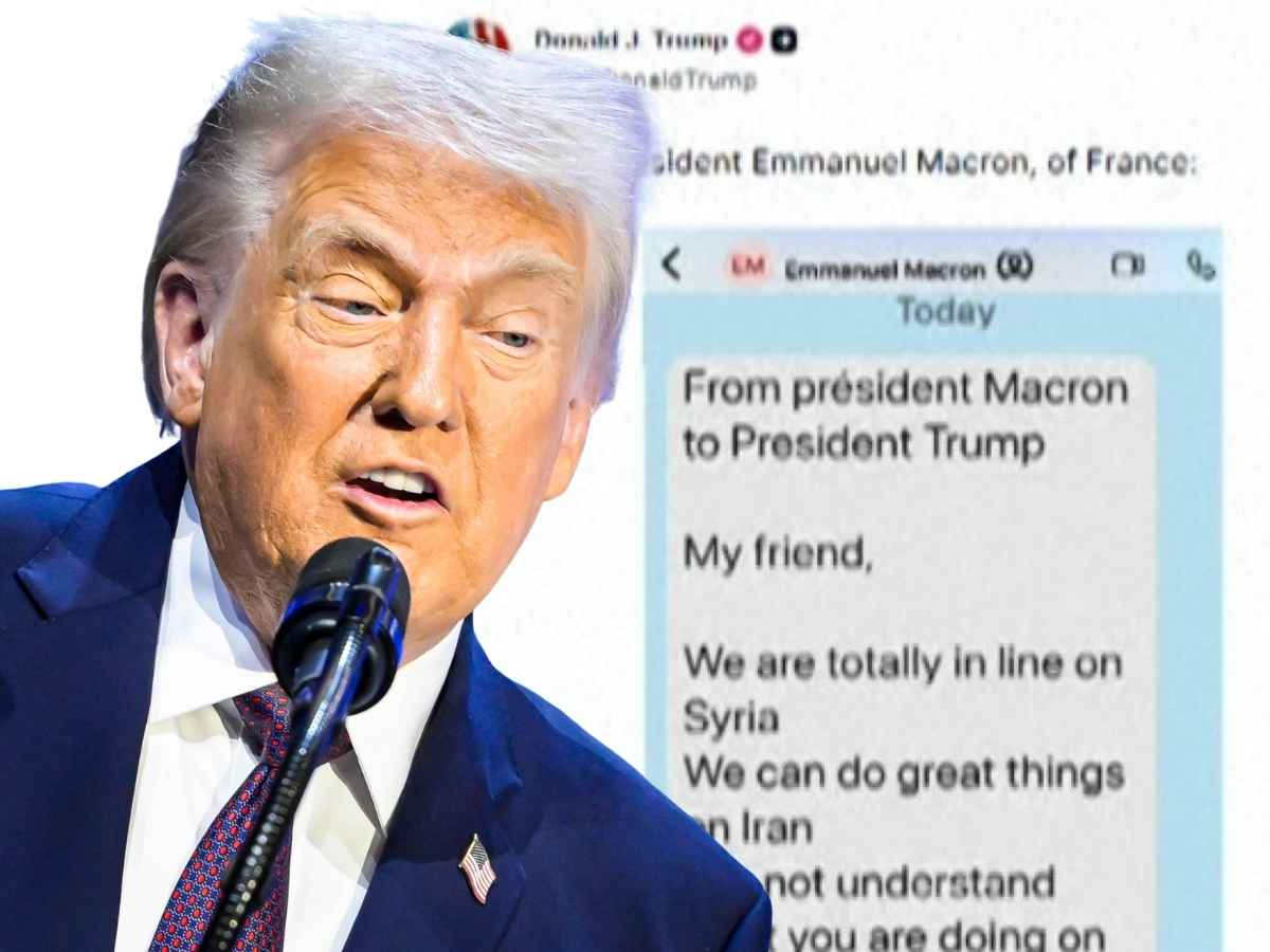 Donald Trump e il messaggio di Emmanuel Macron