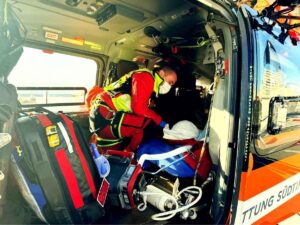 Elicottero verso il Niguarda