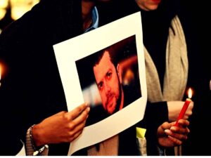 Fiaccolata per la liberazione di Alberto Trentini