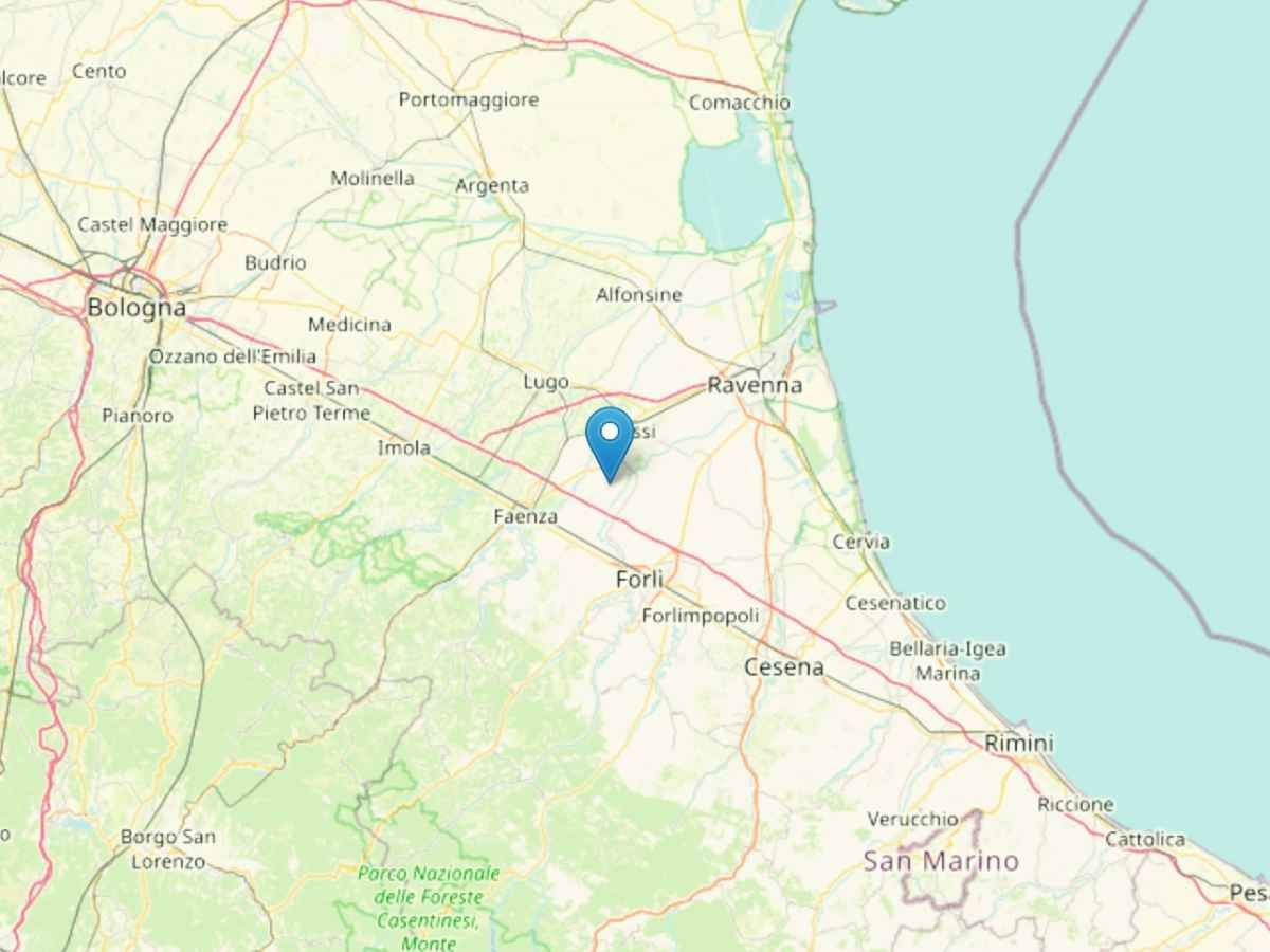Terremoto oggi nel Ravennate