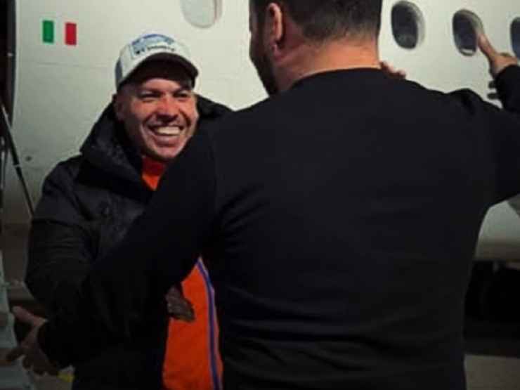 Il generale libico Almasri al rientro in Libia