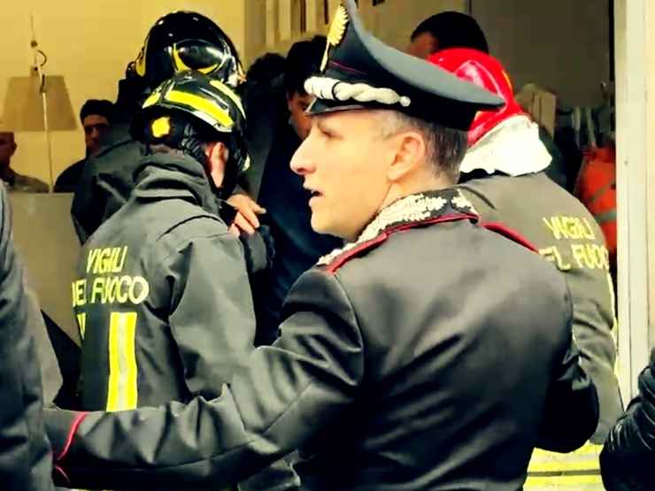 Momento della rapina a Napoli