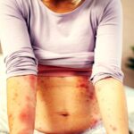 Persona colpita da morbillo