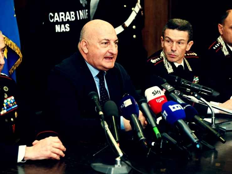 Un momento della conferenza stampa sul caso di Luca Spada